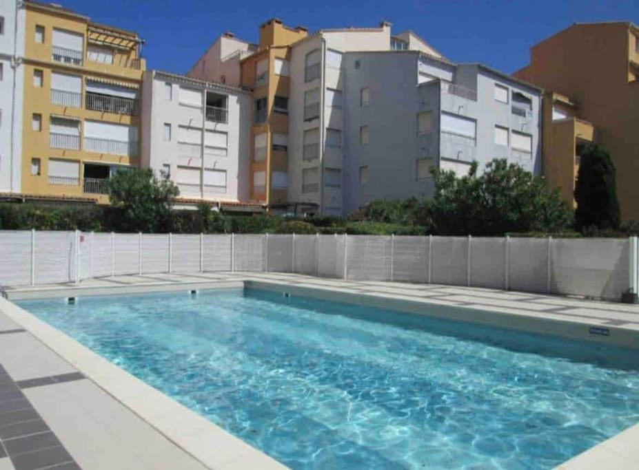 Studio - Residence Avec Piscine Agde Extérieur photo